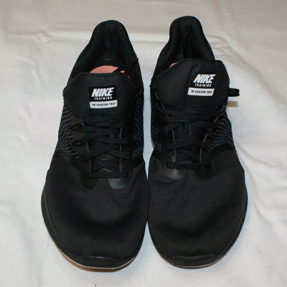 Nike Training in Season TR 8 Just Do It Athletic Shoe Size 9.5 Black and White - Picture 7 of 14